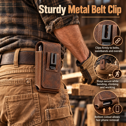 🔒 Magnetic Waist Pouch for Men – Card Slot, Metal Belt Clip, Lightweight & Versatile for Daily Use