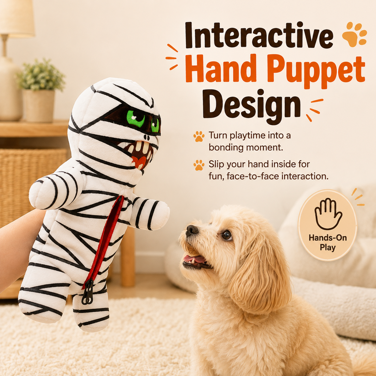 🧟 9-in-1 Zombie Plush Dog Toys – Squeaky Mummy Toy Set with 8 Organ-Shaped Plush Puzzle Toys for Interactive Play 🧩🐾