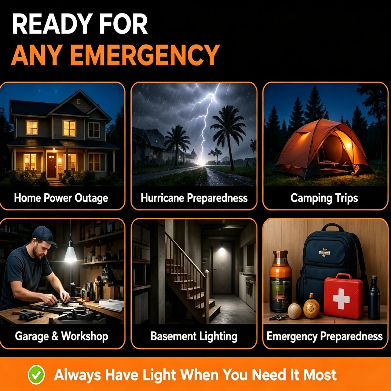 🔦 Rechargeable Emergency Light Bulbs