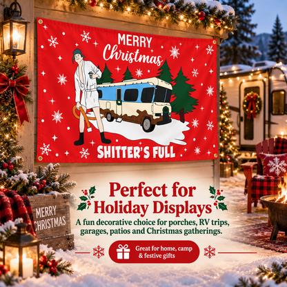 🎄 Festive Flick Quote Flag – Funny Christmas Banner, 3x5 Ft for Garage & Party
