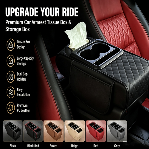 👑Top Trend｜Daily 1000+ Sold｜5-in-1 Car Armrest Cushion