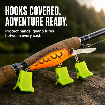 🎣 Fishing Hook Protectors – Treble Hook Covers, Anti-Tangle Caps for Hard Baits & Lures Storage(45 Piece)