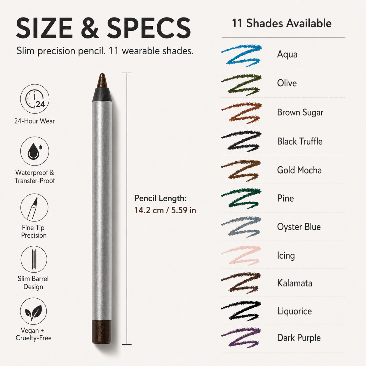 🔥Longwear Eyeliner – 24H Waterproof & Transfer-Proof