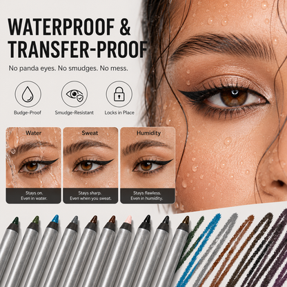 🔥Longwear Eyeliner – 24H Waterproof & Transfer-Proof