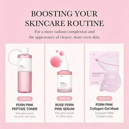 The Pink Glow Rescue – PDRN Collagen Gel Mask for Bouncy, Glass Skin