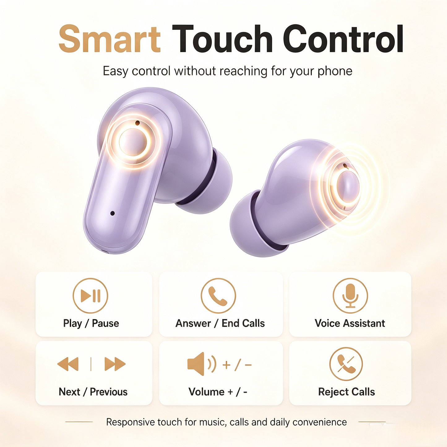 🎧True Wireless Noise-Cancelling Earbuds with Digital Display
