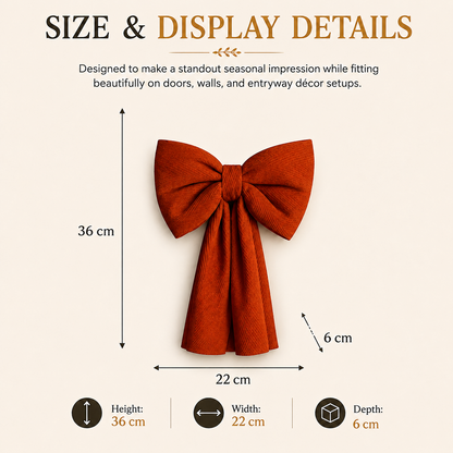 🍂 Oversized Autumn Door Swag – Warm Fall Welcome with Floral Bow & Rustic Porch Charm 🧡✨