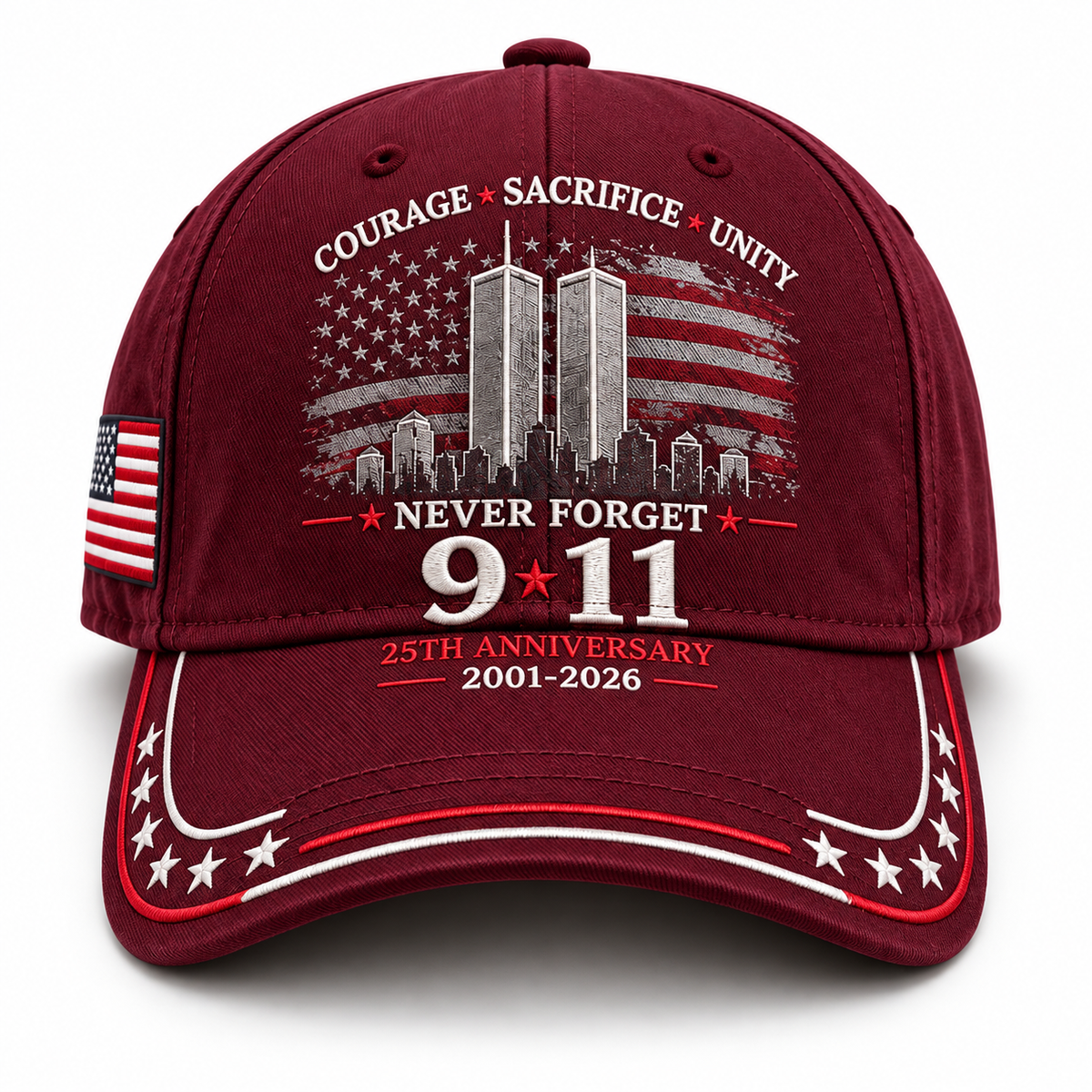 9/11 Never Forget 25th Anniversary Cap – Unisex Patriotic Memorial Hat🧢