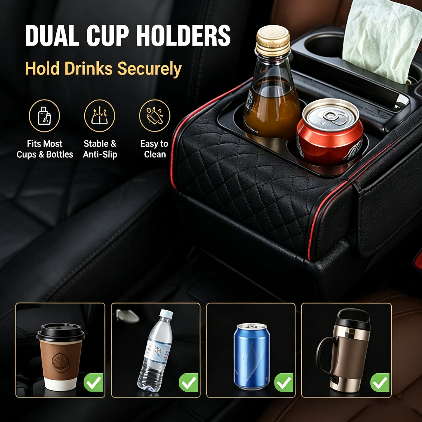 👑Top Trend｜Daily 1000+ Sold｜5-in-1 Car Armrest Cushion