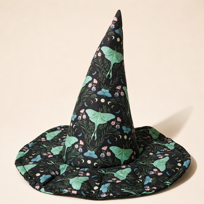 Quilted Patchwork Witch Hat – Vintage Folk-Art Style, One Size Fits Most