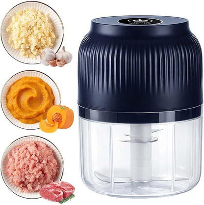 Electric Food Shredder, Mini Meat Grinder, Garlic Puree Maker