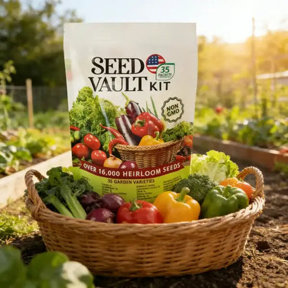 Grow Your Own Food – 35 Variety Vegetable Seed Vault, Heirloom Non-GMO Seeds for Garden & Survival 🏡🌿