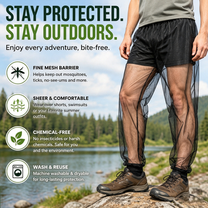 🦟 Mosquito Net Pants – Stay Outdoors, Bite-Free & Comfortable