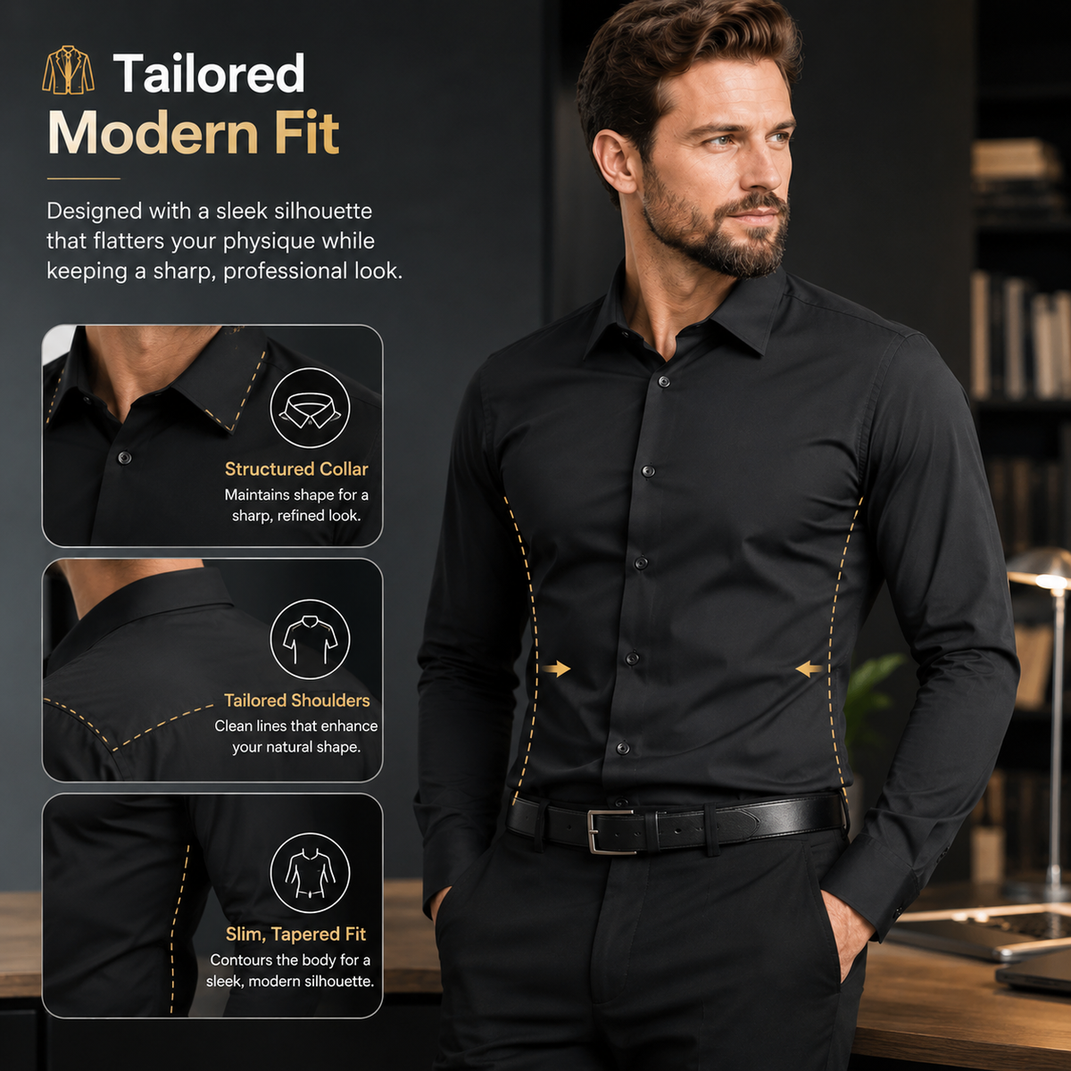💕STRETCH NON-IRON ANTI-WRINKLE SHIRT🔥💕