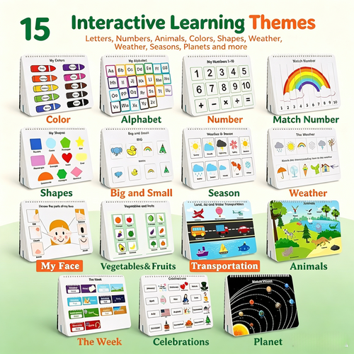 🎓 My Preschool Busy Book – Interactive Montessori Activity Book for Toddlers, Early Learning, Fine Motor Skills & Cognitive Development 📚