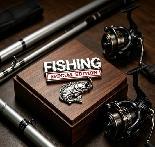 🎣 Fishing Special Edition Premium 3D Metal Vehicle Emblem Badge