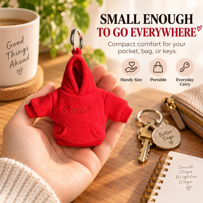 🔑 Stress-Relief Hoodie Charm – Portable Clip-On Keychain, Stylish & Multi-Use Gift Idea