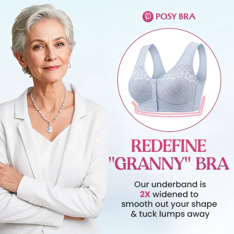 Posy Bra - Front Closure Breathable Cotton Lifting Bra for Seniors