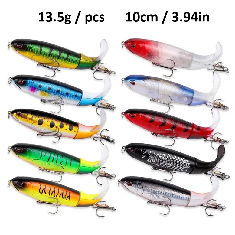 5/10pcs 🎣 Realistic ABS Fishing Lure – 13.5g Simulation Bait with 360° Spinner, Balanced Casting for Any Water