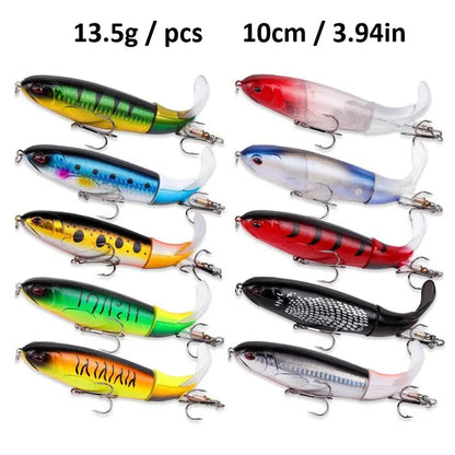 5/10pcs 🎣 Realistic ABS Fishing Lure – 13.5g Simulation Bait with 360° Spinner, Balanced Casting for Any Water