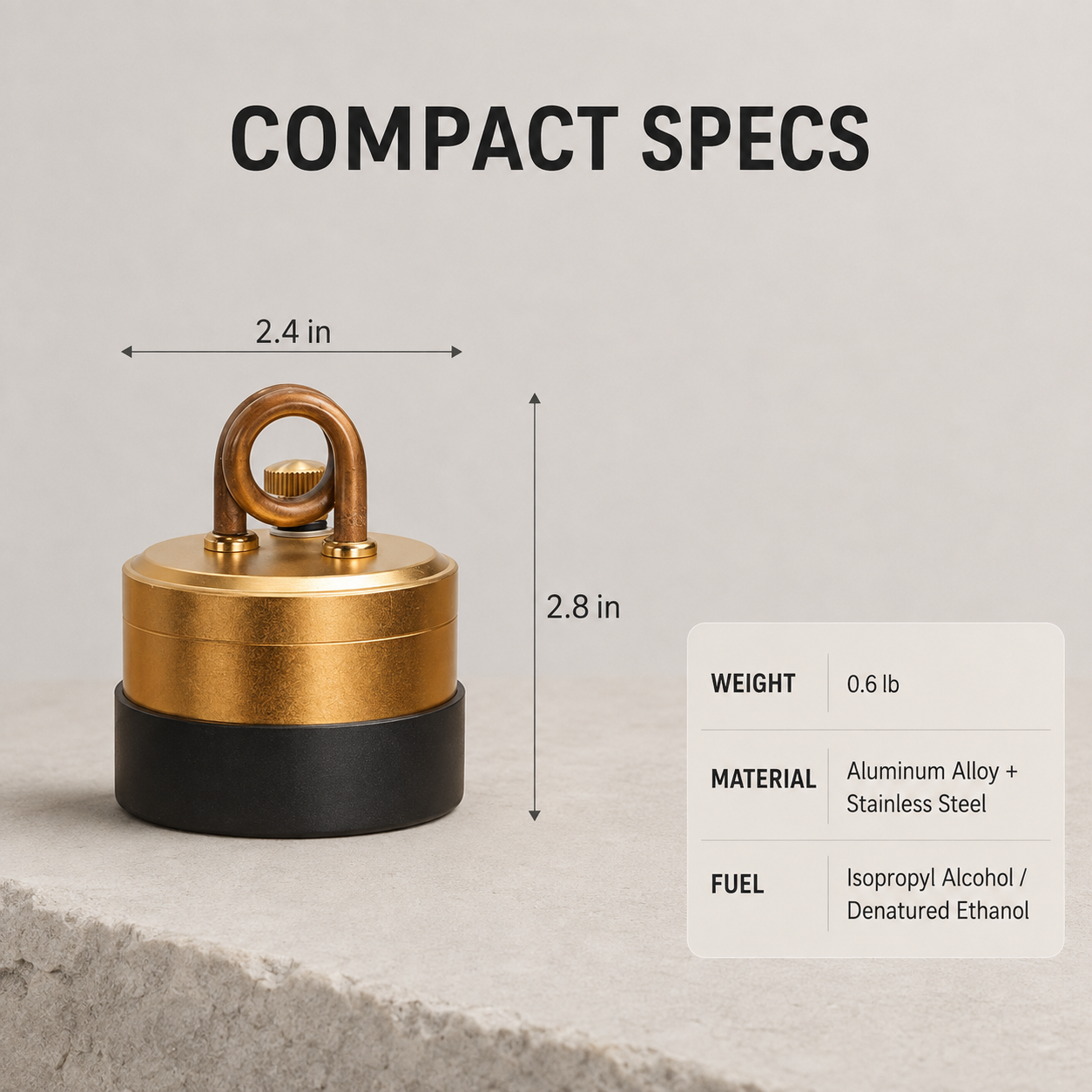 🔥 Self-Pressurized Alcohol Stove – Lightweight Aluminum & Copper Burner for Hiking, Survival & Camping 🏕️✨