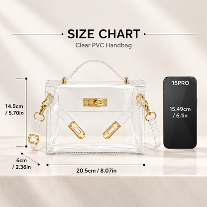 Clear Jelly Tote – Transparent Fashion Beach Bag, Large Capacity with Adjustable Strap & Secure Closure