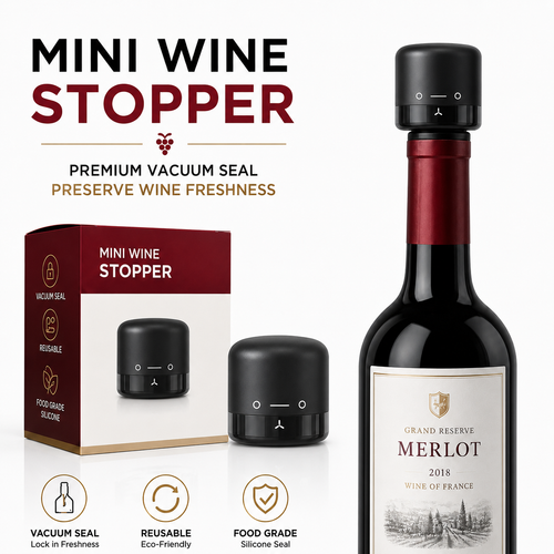🍷 Premium Vacuum Wine Stopper – Keep Wine Fresh Longer with Airtight Seal