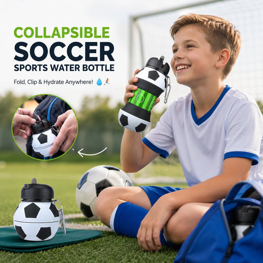 ⚽ Collapsible Soccer Sports Water Bottle
