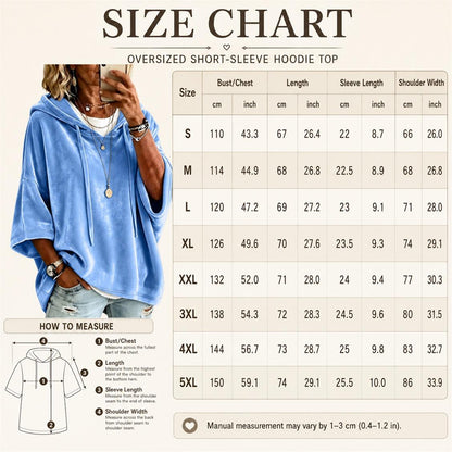 👗 Women's Minimalist Velour Hoodie – Loose Fit, 3/4 Sleeves, Soft Velvet Pullover for Fall & Winter