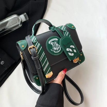 Gryffindor Hogwarts Crossbody Bag – Wizarding-Inspired Structured Satchel with Top Handle, Adjustable Strap