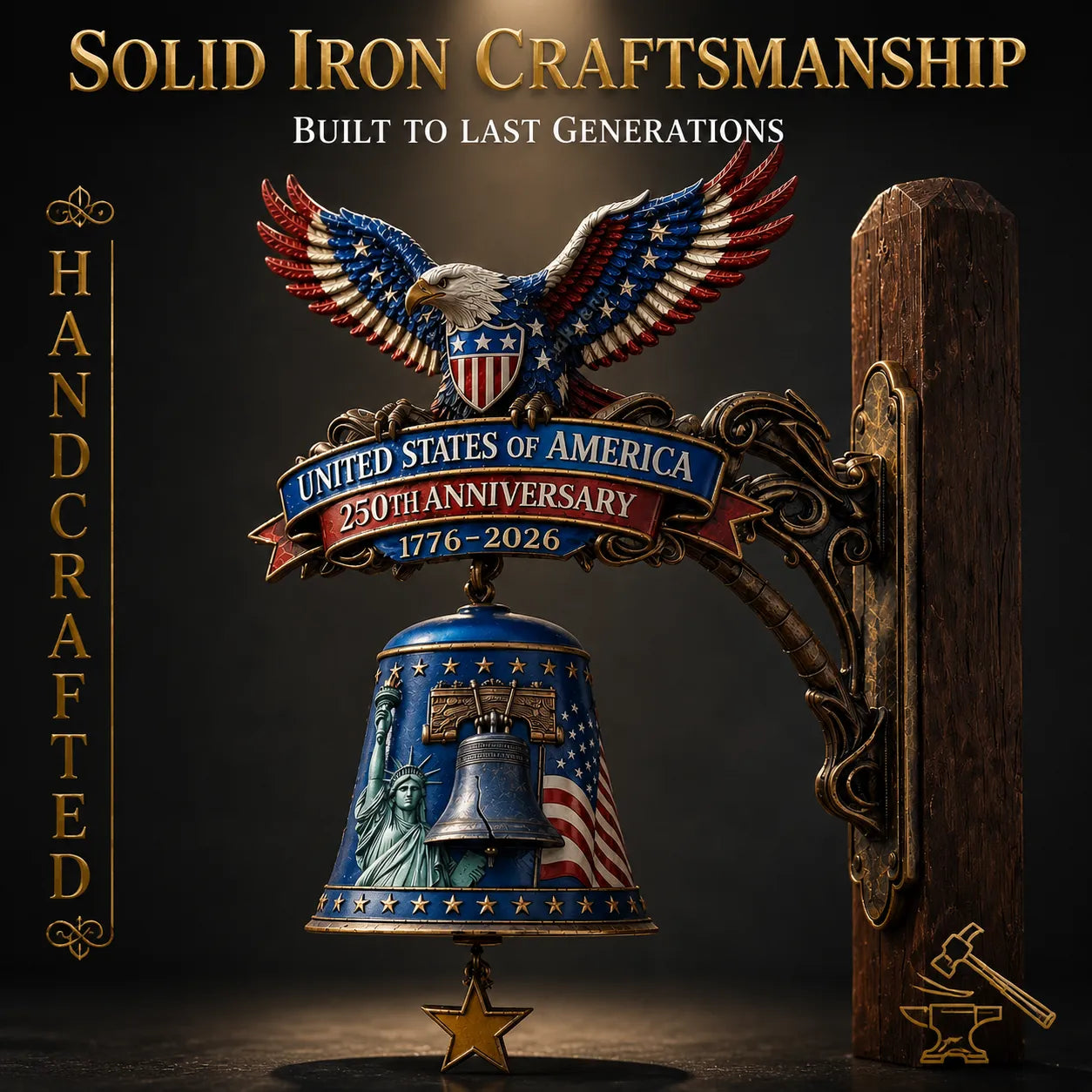 🔥Last Day 49% OFF🔥USA 250th Anniversary Patriotic Wall Bell