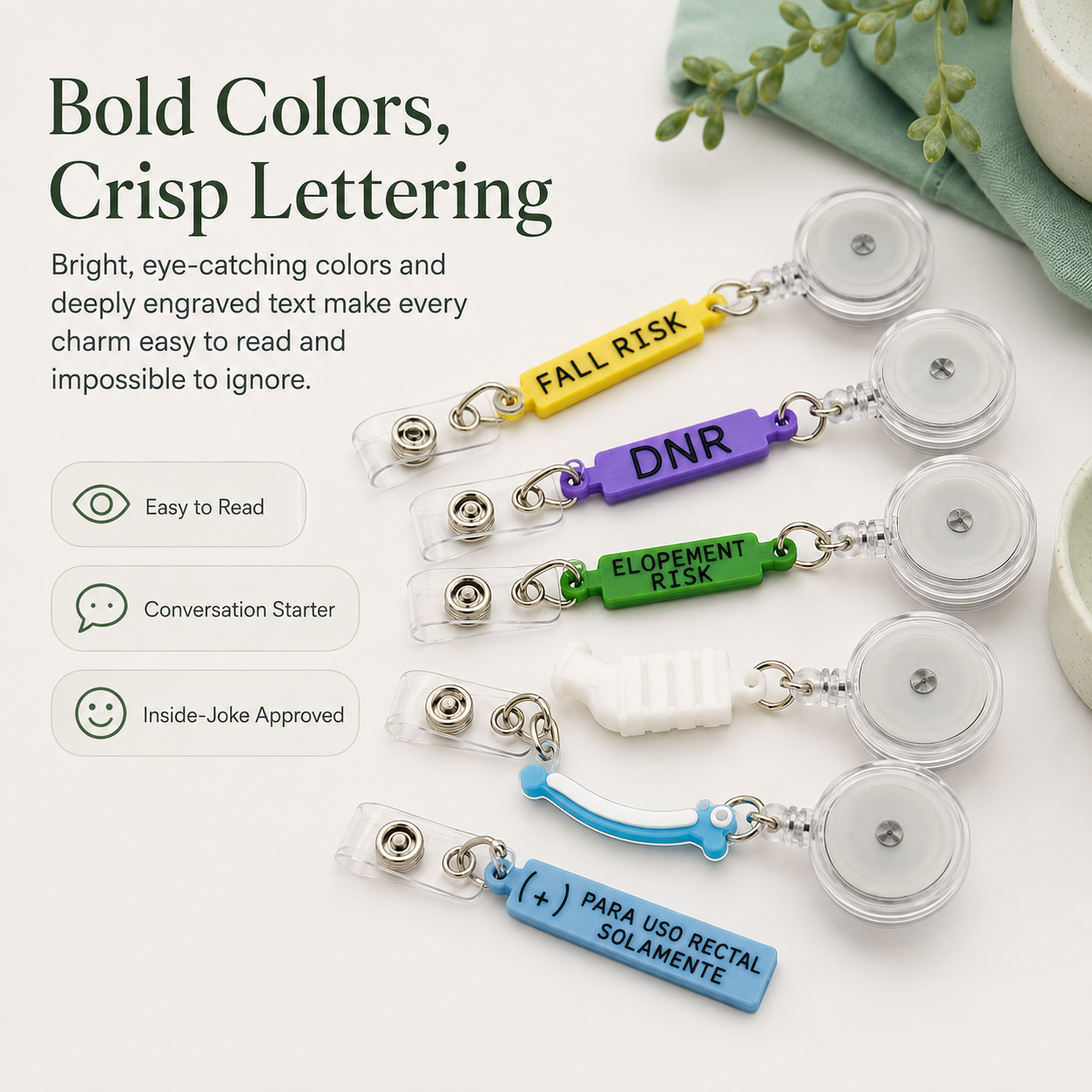Elopement Risk Charm, Funny Nursing Badge Reel, Nurse Gift, Hospital Humor Badge Holder