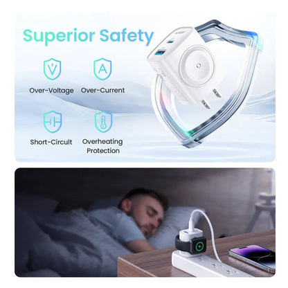⚡ 3-in-1 Magnetic Charger Block