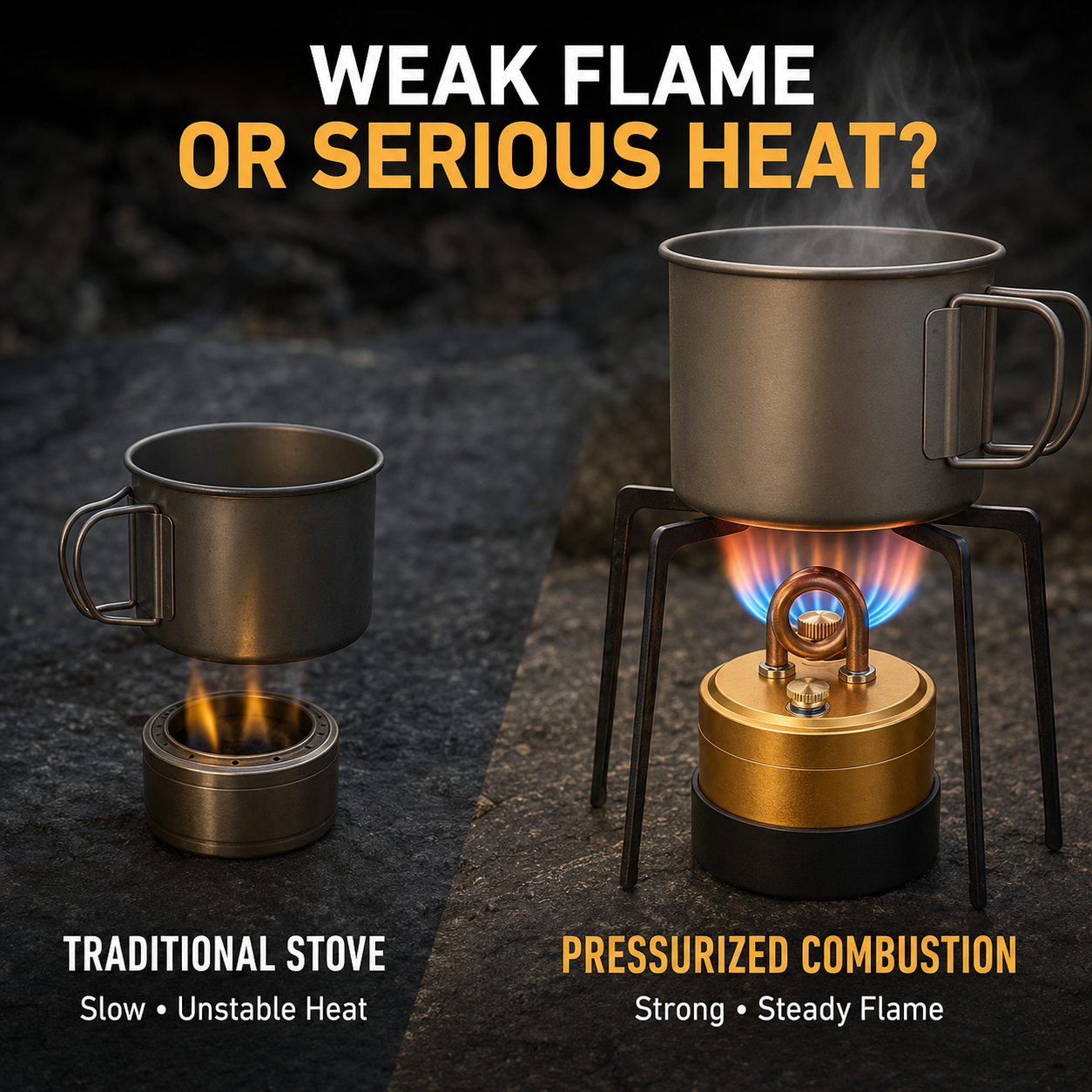 🔥 Self-Pressurized Alcohol Stove – Lightweight Aluminum & Copper Burner for Hiking, Survival & Camping 🏕️✨