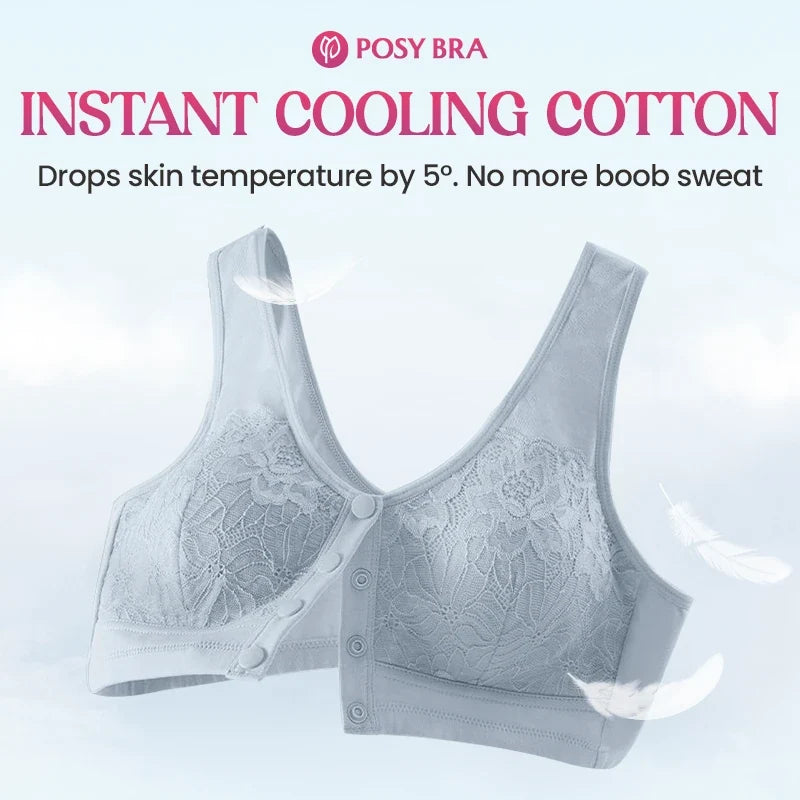 Posy Bra - Front Closure Breathable Cotton Lifting Bra for Seniors