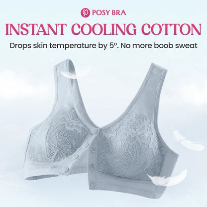 Posy Bra - Front Closure Breathable Cotton Lifting Bra for Seniors