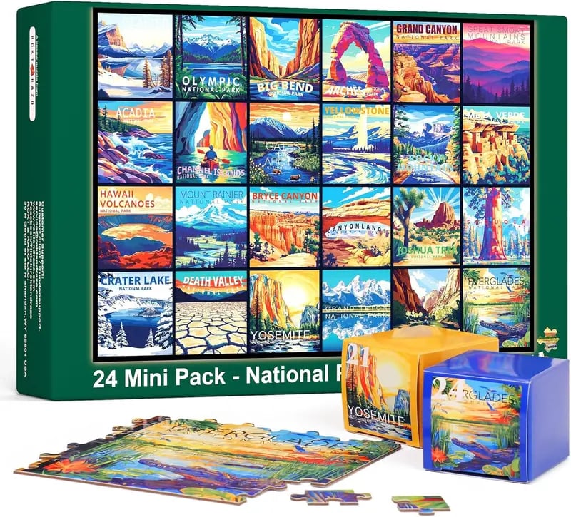 🔥HOT SALE 49% OFF🏞️🧩National Parks Advent Calendar | 🏙️🎁 A Holiday Countdown Full of Travel Dreams | 📦1000 Pieces, 24 Mini Packs