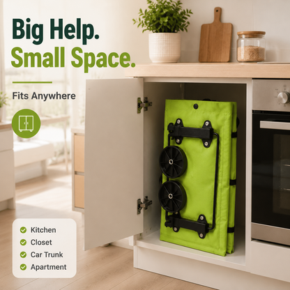 🛒 Lightweight Foldable Grocery Cart-The Rolling Shopping Bag That Saves Your Back
