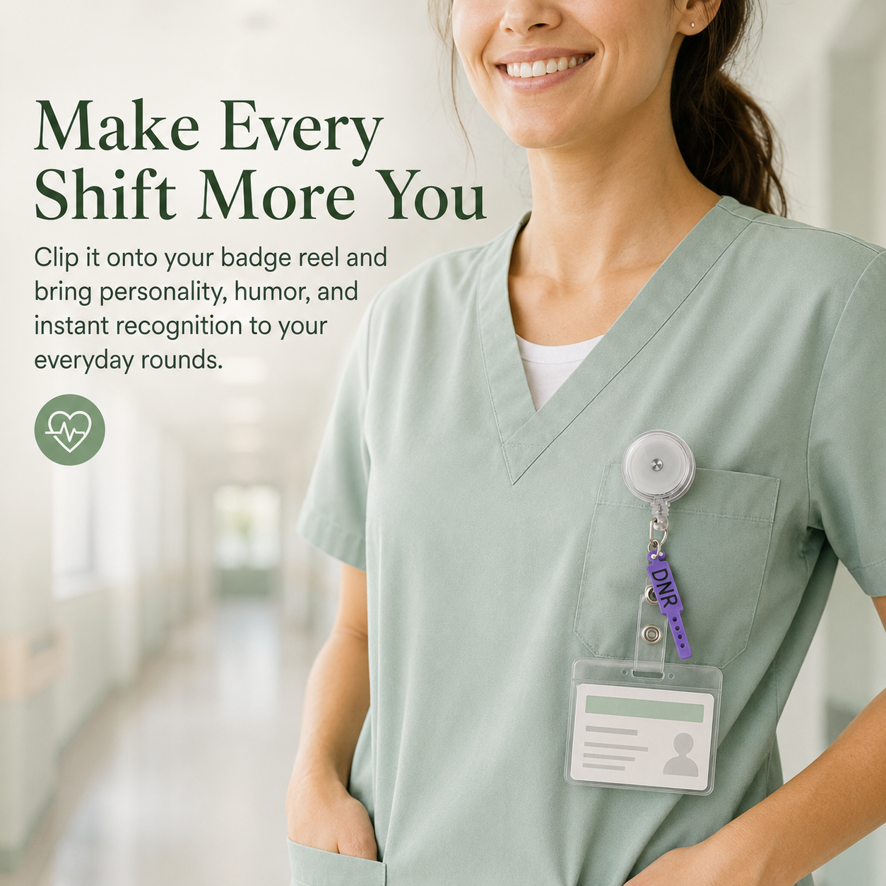 Elopement Risk Charm, Funny Nursing Badge Reel, Nurse Gift, Hospital Humor Badge Holder