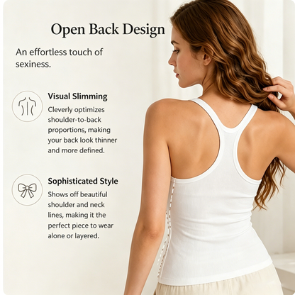 🔥Women's Summer Sexy Slim Fit Ribbed Tank Top with Built-in Bra