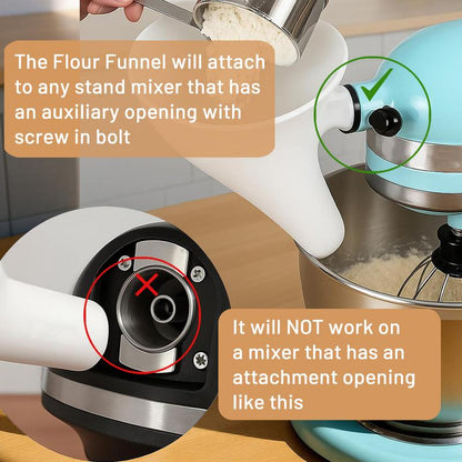 Flour Funnel for KitchenAid Mixer: No More Messy Spills! 🧁✨