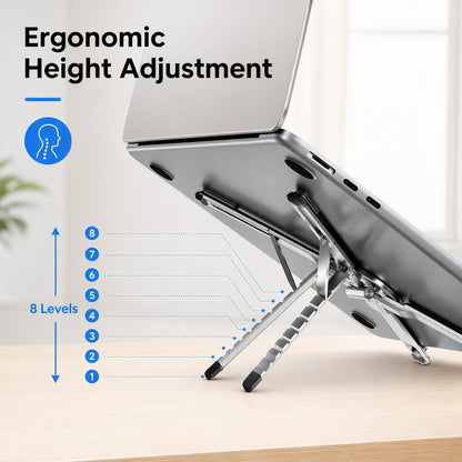 Portable Laptop Stand with Magnetic Phone Holder