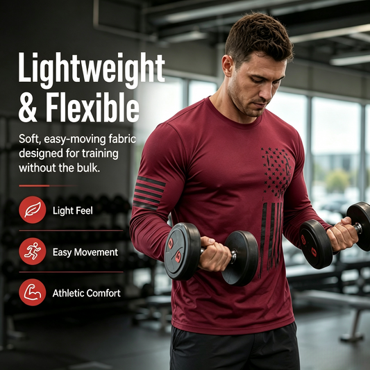 🌟 Men's UV Protective Long Sleeve Athletic Shirt – Lightweight Quick-Dry Activewear with Vintage Logo, Breathable Gym & Casual Tee