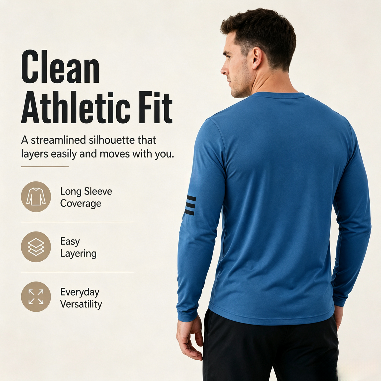 🌟 Men's UV Protective Long Sleeve Athletic Shirt – Lightweight Quick-Dry Activewear with Vintage Logo, Breathable Gym & Casual Tee