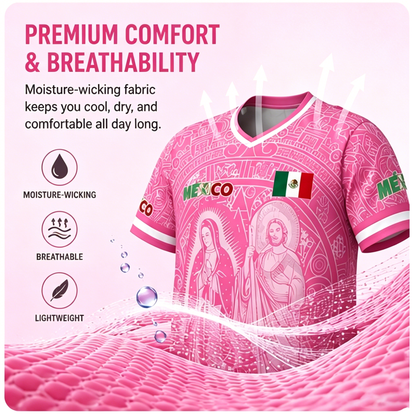 ⚡️Flash Sale｜Men's Light Pink Virgencita & San Juditas Mexico 2026 Soccer Jersey