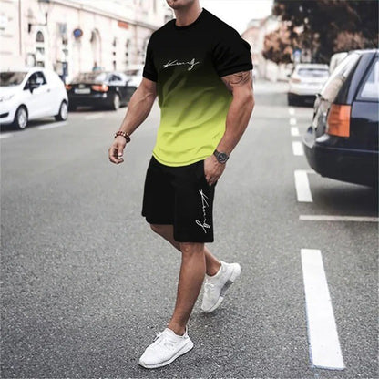 🔥Men's Gradient Fitness 2-Piece Set