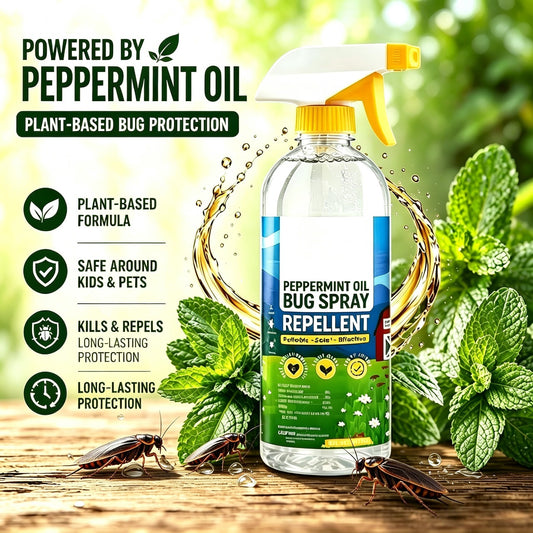 🍃Peppermint Oil Bug Spray – Indoor & Outdoor Pest Control for Ants, Spiders & Roaches