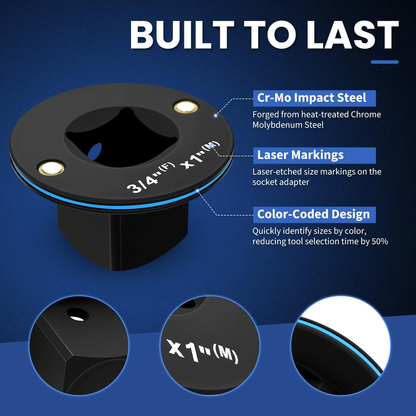 🚀 2026 Upgraded Low-Profile Impact Socket Adapter Set