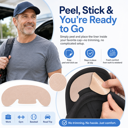 💦 Keep Sweat Off Your Favorite Hat – 10PCS Ultra-Breathable Mesh Cap Inserts, Soft, Lightweight & Easy to Apply 🧢