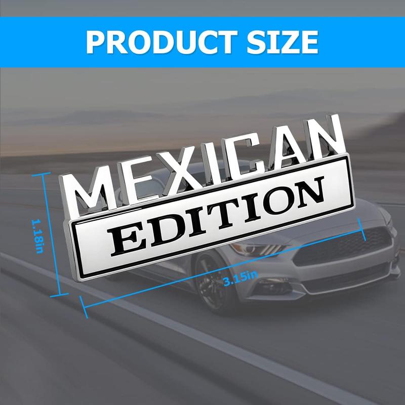 🚗 3D Metal Letter Emblem – Mexican Edition, Car Sticker Badge